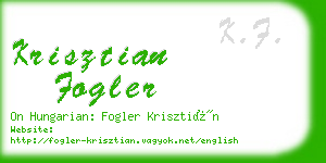 krisztian fogler business card